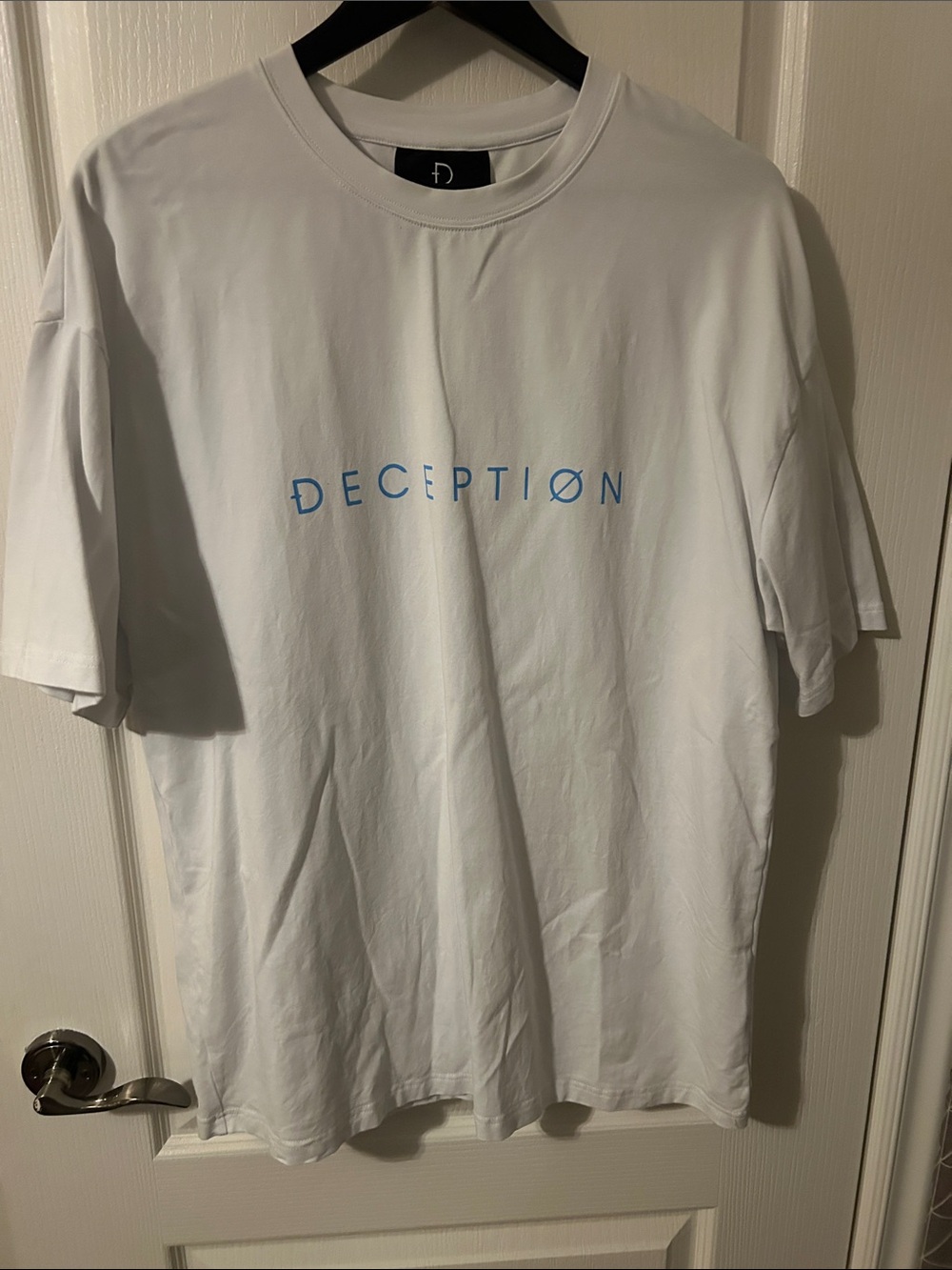 Deception Logo White Short Sleeve Crew T-Shirt